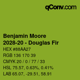 Color code: Benjamin Moore - 2028-20 - Douglas Fir | qconv.com