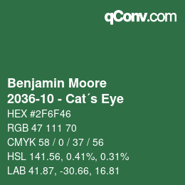 Color code: Benjamin Moore - 2036-10 - Cat´s Eye | qconv.com