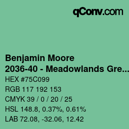 Farbcode: Benjamin Moore - 2036-40 - Meadowlands Green | qconv.com
