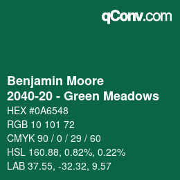 Color code: Benjamin Moore - 2040-20 - Green Meadows | qconv.com