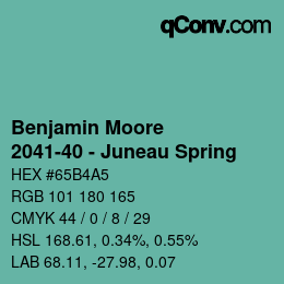 Código de color: Benjamin Moore - 2041-40 - Juneau Spring | qconv.com
