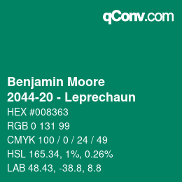Color code: Benjamin Moore - 2044-20 - Leprechaun | qconv.com
