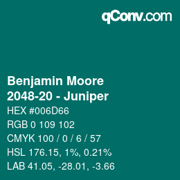 Código de color: Benjamin Moore - 2048-20 - Juniper | qconv.com