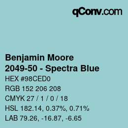 Farbcode: Benjamin Moore - 2049-50 - Spectra Blue | qconv.com