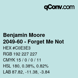 Farbcode: Benjamin Moore - 2049-60 - Forget Me Not | qconv.com