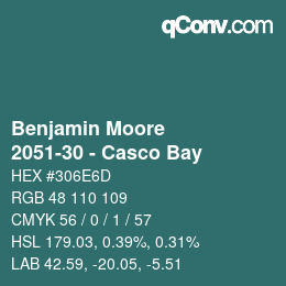 Farbcode: Benjamin Moore - 2051-30 - Casco Bay | qconv.com