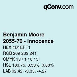 Farbcode: Benjamin Moore - 2055-70 - Innocence | qconv.com