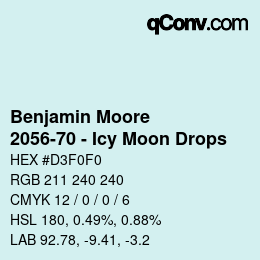Farbcode: Benjamin Moore - 2056-70 - Icy Moon Drops | qconv.com
