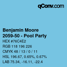 カラーコード: Benjamin Moore - 2059-50 - Pool Party | qconv.com