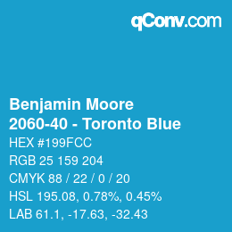Color code: Benjamin Moore - 2060-40 - Toronto Blue | qconv.com
