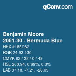 Color code: Benjamin Moore - 2061-30 - Bermuda Blue | qconv.com