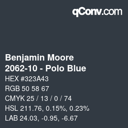 Color code: Benjamin Moore - 2062-10 - Polo Blue | qconv.com