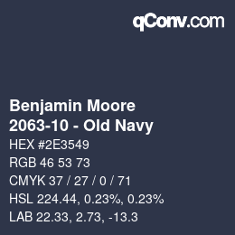 カラーコード: Benjamin Moore - 2063-10 - Old Navy | qconv.com