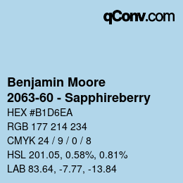 カラーコード: Benjamin Moore - 2063-60 - Sapphireberry | qconv.com