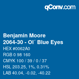 Color code: Benjamin Moore - 2064-30 - Ol´ Blue Eyes | qconv.com