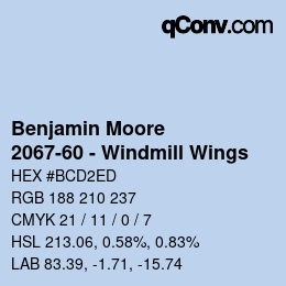 Farbcode: Benjamin Moore - 2067-60 - Windmill Wings | qconv.com