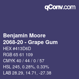 Farbcode: Benjamin Moore - 2068-20 - Grape Gum | qconv.com