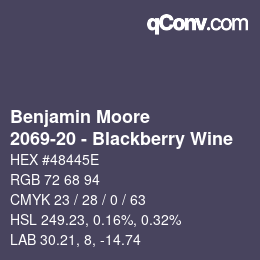 Farbcode: Benjamin Moore - 2069-20 - Blackberry Wine | qconv.com