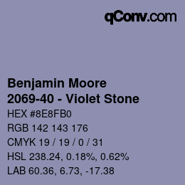 Color code: Benjamin Moore - 2069-40 - Violet Stone | qconv.com