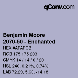 カラーコード: Benjamin Moore - 2070-50 - Enchanted | qconv.com