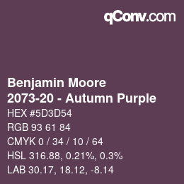 Código de color: Benjamin Moore - 2073-20 - Autumn Purple | qconv.com