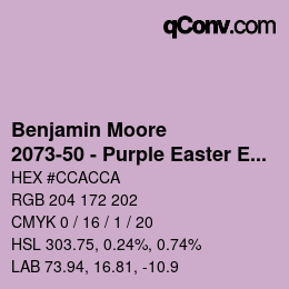 Código de color: Benjamin Moore - 2073-50 - Purple Easter Egg | qconv.com