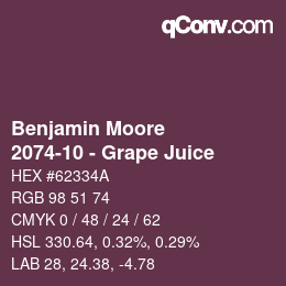 Farbcode: Benjamin Moore - 2074-10 - Grape Juice | qconv.com