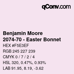 カラーコード: Benjamin Moore - 2074-70 - Easter Bonnet | qconv.com