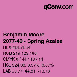Farbcode: Benjamin Moore - 2077-40 - Spring Azalea | qconv.com