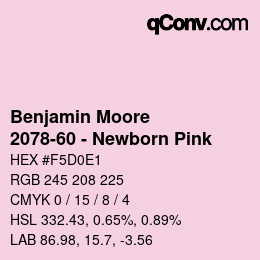 Code couleur: Benjamin Moore - 2078-60 - Newborn Pink | qconv.com