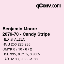 Código de color: Benjamin Moore - 2079-70 - Candy Stripe | qconv.com