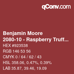 颜色代码: Benjamin Moore - 2080-10 - Raspberry Truffle | qconv.com