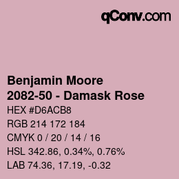 Farbcode: Benjamin Moore - 2082-50 - Damask Rose | qconv.com