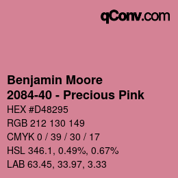 Code couleur: Benjamin Moore - 2084-40 - Precious Pink | qconv.com