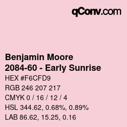 Color code: Benjamin Moore - 2084-60 - Early Sunrise | qconv.com