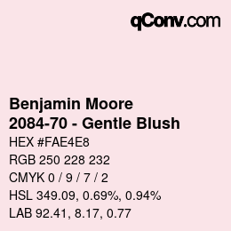 Color code: Benjamin Moore - 2084-70 - Gentle Blush | qconv.com