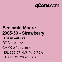 Color code: Benjamin Moore - 2085-50 - Strawberry | qconv.com