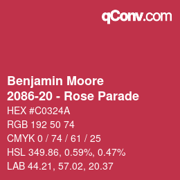 Farbcode: Benjamin Moore - 2086-20 - Rose Parade | qconv.com