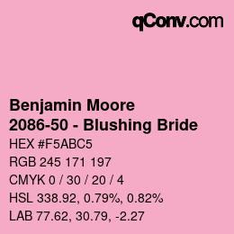 Color code: Benjamin Moore - 2086-50 - Blushing Bride | qconv.com