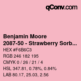 Farbcode: Benjamin Moore - 2087-50 - Strawberry Sorbet | qconv.com