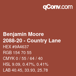 Code couleur: Benjamin Moore - 2088-20 - Country Lane | qconv.com