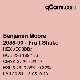 Código de color: Benjamin Moore - 2088-60 - Fruit Shake | qconv.com