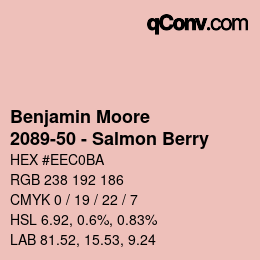 Color code: Benjamin Moore - 2089-50 - Salmon Berry | qconv.com