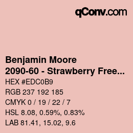 Farbcode: Benjamin Moore - 2090-60 - Strawberry Freeze | qconv.com