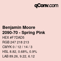 Código de color: Benjamin Moore - 2090-70 - Spring Pink | qconv.com
