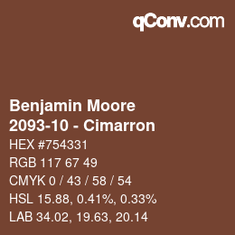 カラーコード: Benjamin Moore - 2093-10 - Cimarron | qconv.com