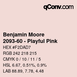 Código de color: Benjamin Moore - 2093-60 - Playful Pink | qconv.com
