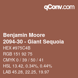 Color code: Benjamin Moore - 2094-30 - Giant Sequoia | qconv.com