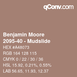 Código de color: Benjamin Moore - 2095-40 - Mudslide | qconv.com