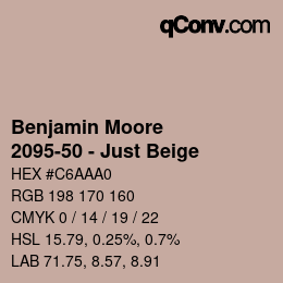 Color code: Benjamin Moore - 2095-50 - Just Beige | qconv.com